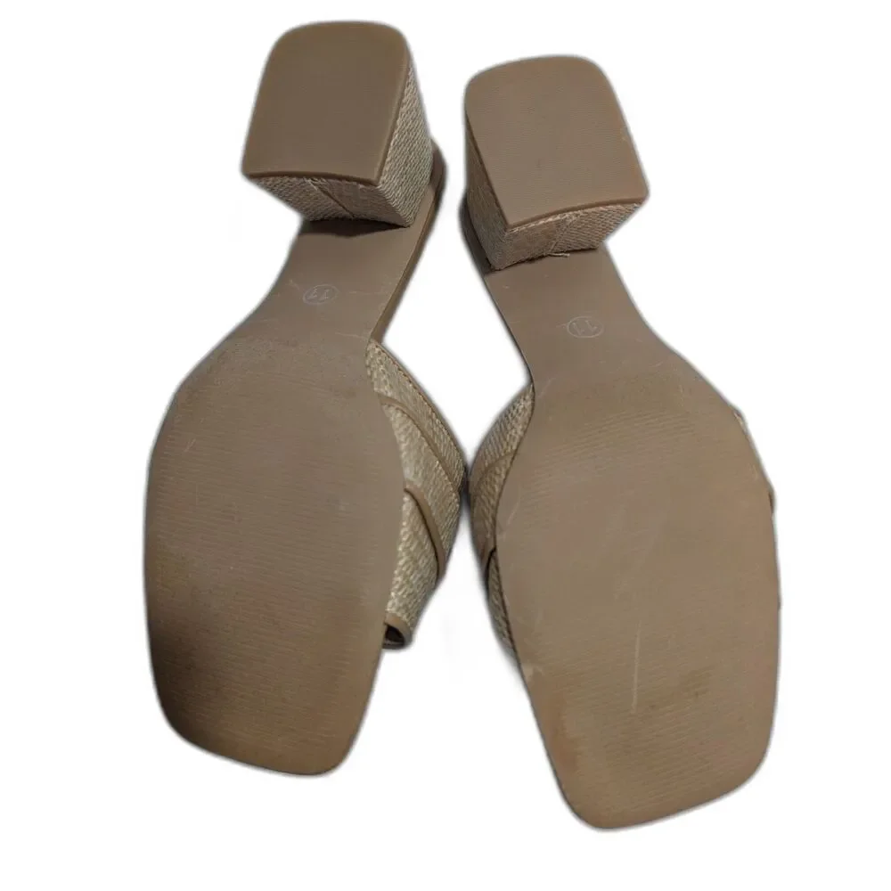 Women's Kathleen Raffia Heels  - A New Day - Tan Size 11 NWOT
